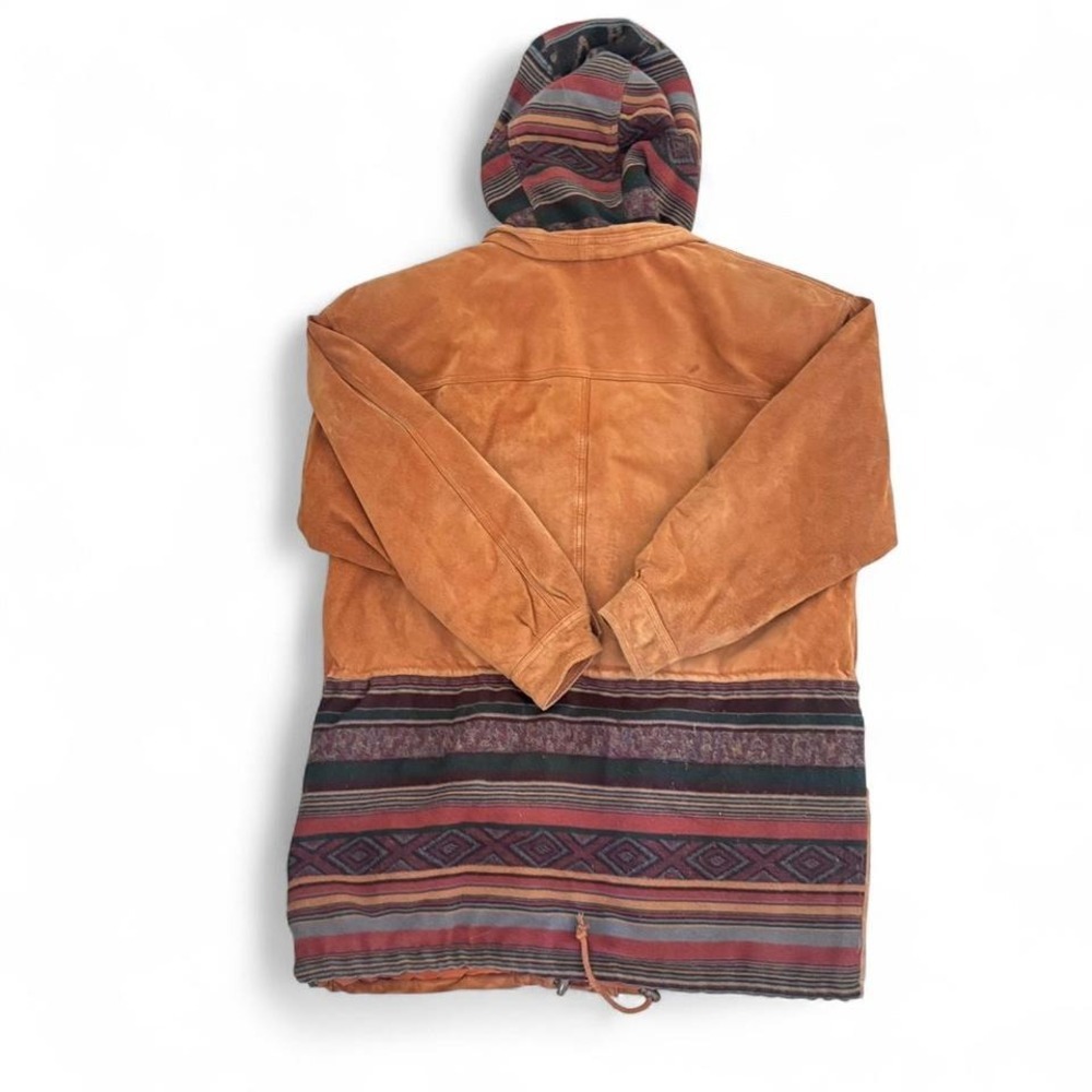 Rare vintage Paul Harris Design (PHD) genuine leather woven Aztec jacket